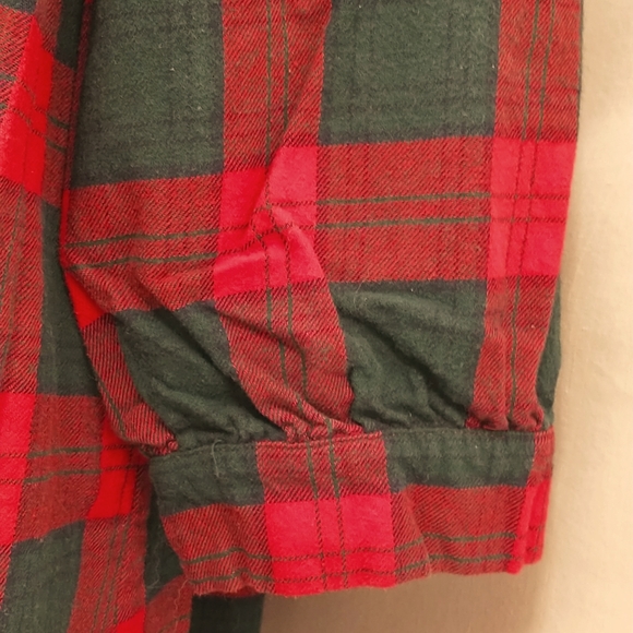 Cozy Soft Nightgown Red Green Plaid 100 Cotton sz 2x Comfortable Colorful Tarten - Picture 6 of 12
